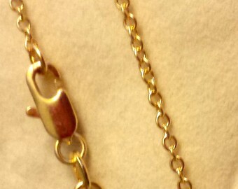 18K gold filled chain 16,18, 20, 22,24,26 and 28 inches long
