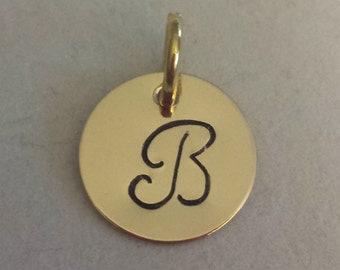 Add a custom Gold initial charm pendant