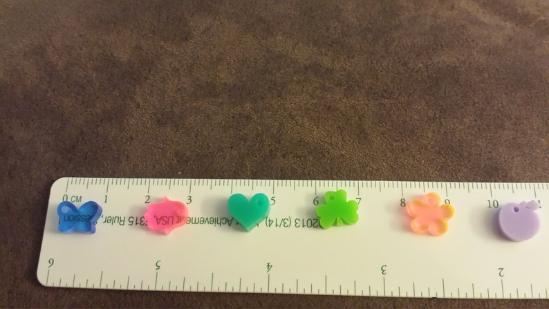 Tiny acrylic charms, dijes en acrilico, minimalist, cute charms image 2