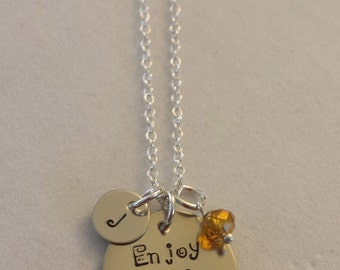 Enjoy the Journey stamped necklace