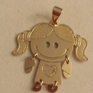 Happy Girl Gold Filled Pendant