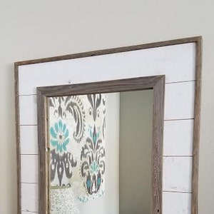 Shiplap Mirror with Reclaimed wood
