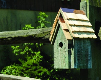 Bluebird Manor Cypress Wood Birdhouse