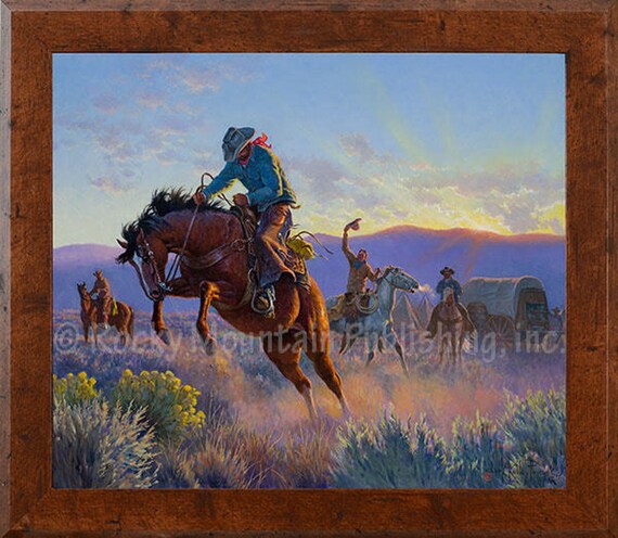 Powder River Clark Kelley Price Framed Western Art Giclee - Etsy