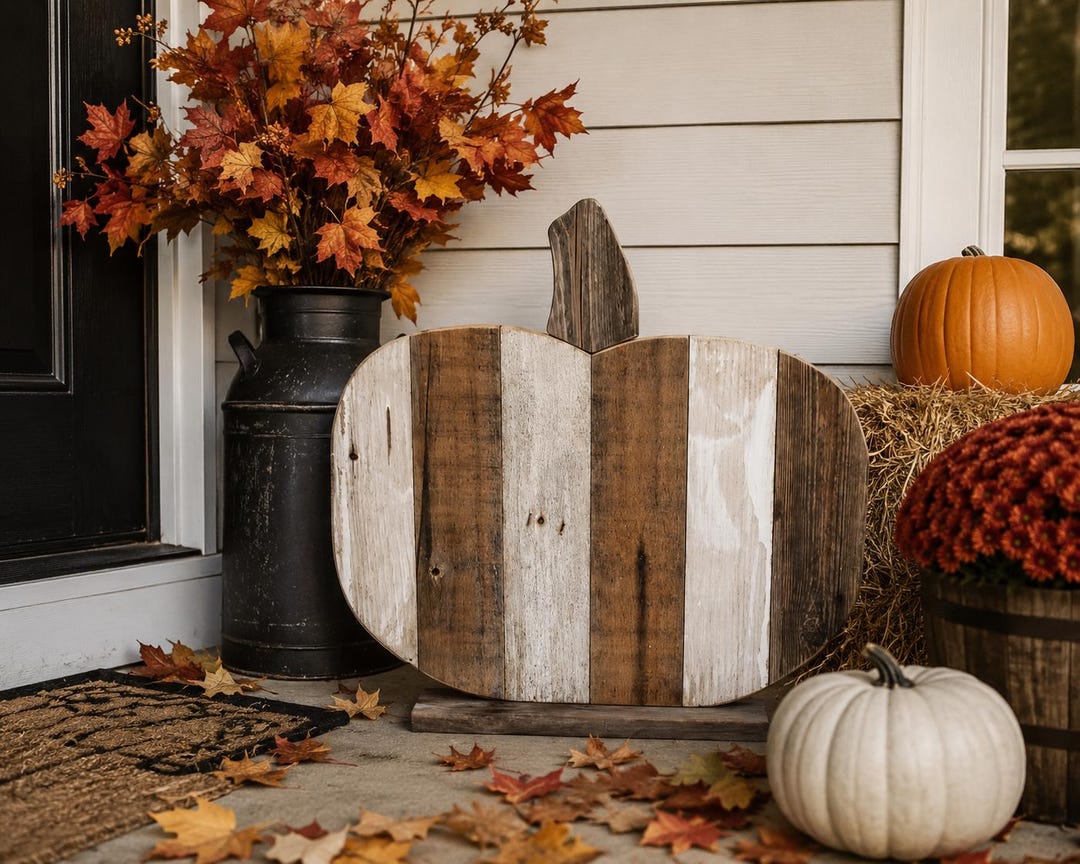 Rustic Reclaimed Wood Pumpkins - Farmhouse Fall Decor - Handmade Autumn ...