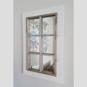 White Windowpane Mirror | Vintage Antique Window Mirror