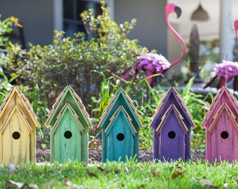 Bluebird Brights - Colored Birdhouses