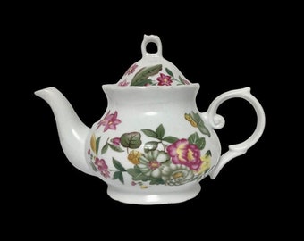 Vintage Floral Teapot with Lid