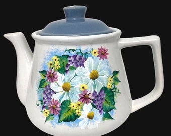 Vintage Teapot Hand Painted and Signed