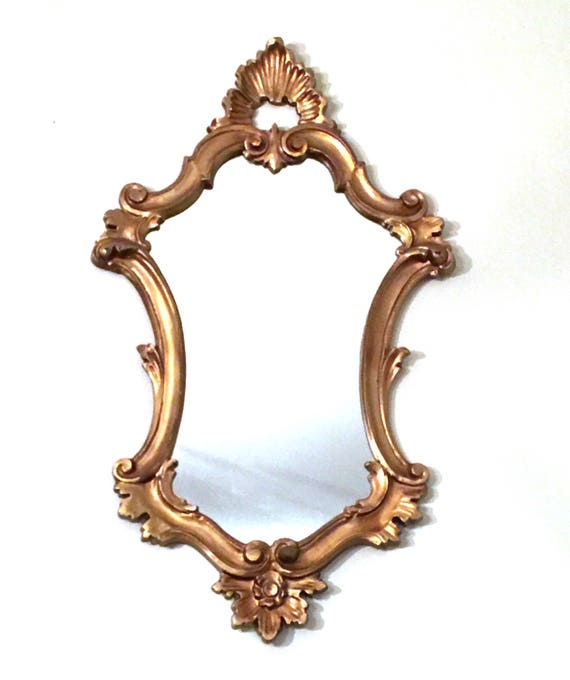 Vintage Italian Baroque Rococo Mirror Louis Xv Ornate Carved Gold Gilt Hollywood Regency