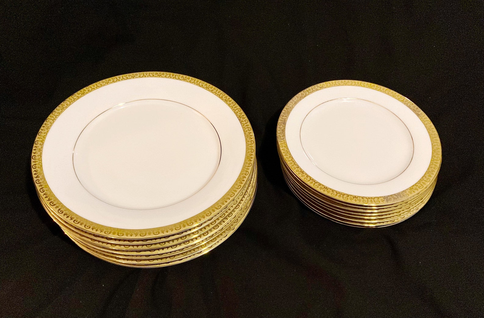 GOLD BUFFET CHINASet of 15 Royal Gallery Plates 7 Dinner & 8 Etsy