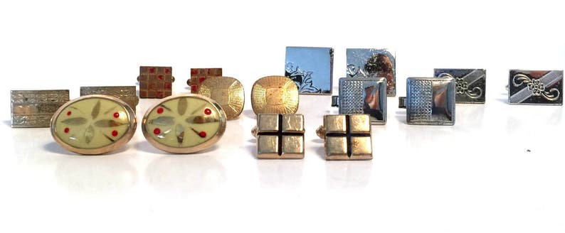 Collection of 8 Pair Vintage Cuff Links Gold /& Silver Tone,Formal Wear,Gift for Him,Suit and Tie,Groom Gift,Groomsmen Gift