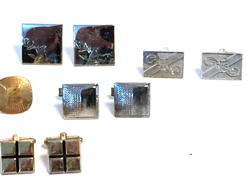 Collection of 8 Pair Vintage Cuff Links Gold /& Silver Tone,Formal Wear,Gift for Him,Suit and Tie,Groom Gift,Groomsmen Gift