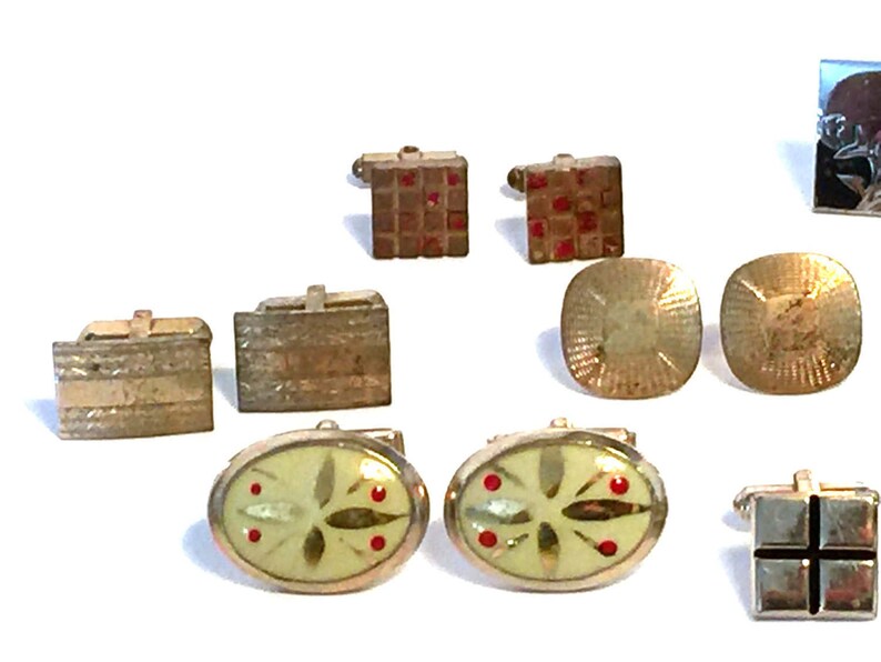 Collection of 8 Pair Vintage Cuff Links Gold /& Silver Tone,Formal Wear,Gift for Him,Suit and Tie,Groom Gift,Groomsmen Gift