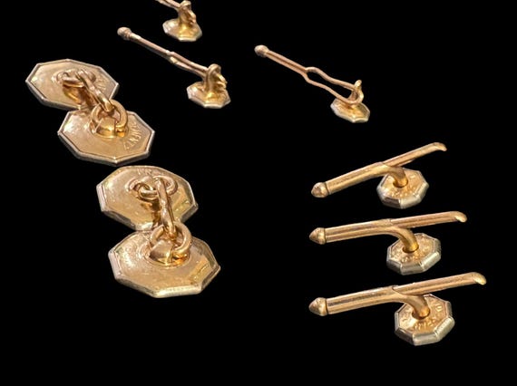 Krementz Tuxedo Cufflinks and Stud Set; 8 Pieces - image 12