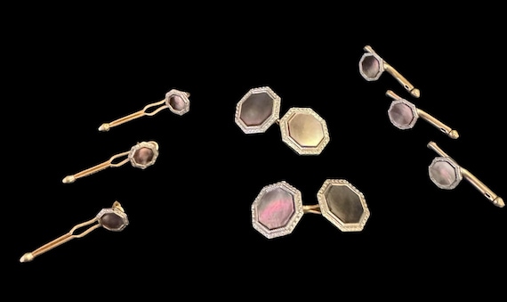 Krementz Tuxedo Cufflinks and Stud Set; 8 Pieces - image 9