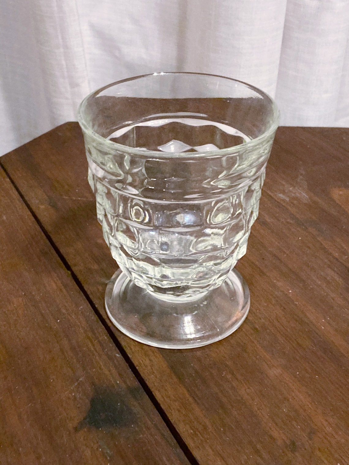 WHITEHALL GLASSES & PITCHER Clear Glass Stacked Cube Design Etsy