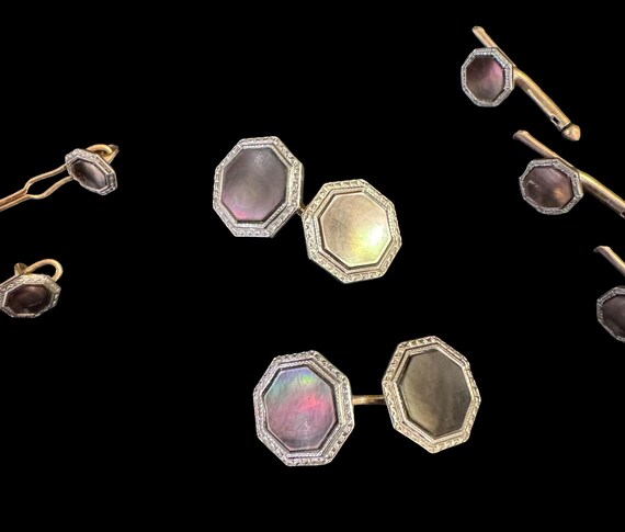 Krementz Tuxedo Cufflinks and Stud Set; 8 Pieces - image 10