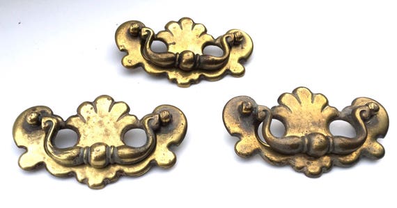 Vintage Brass Drawer Pullsbrass Hardwarebrass Drawer Etsy