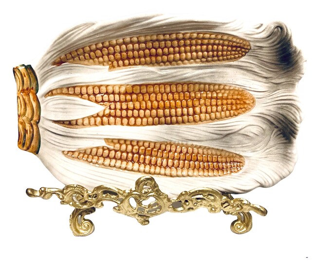 Corn on the cob plate vintage platter for corn