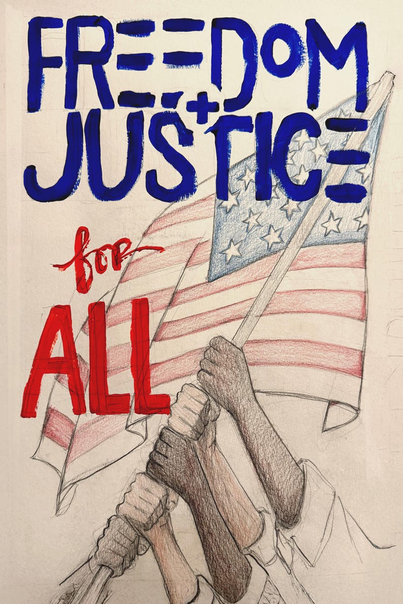 Freedom Justice for All Protest Sign, Printable (digital Download) - Etsy