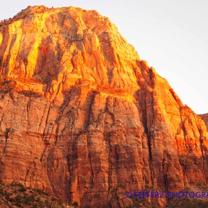 Zion National Park  Utah Digital  Photography - 5x7 or 8x10 Fine Art Print - Southwestern Home Decor