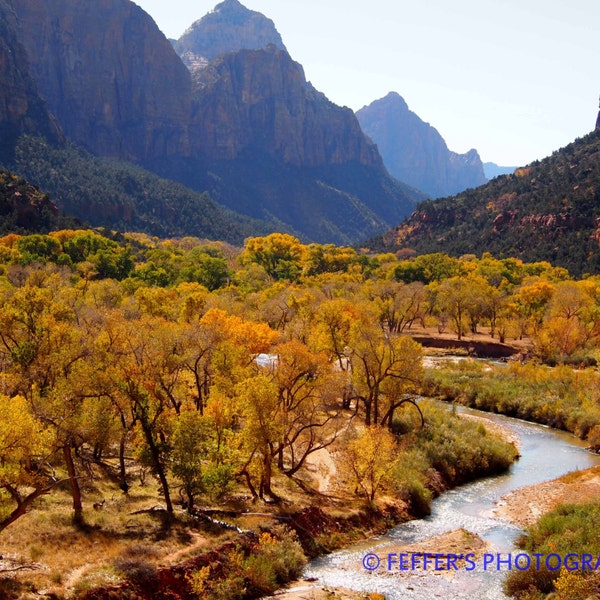 Zion National Park  Utah Digital  Photography - 5x7 or 8x10 Fine Art Print - Southwestern Home Decor