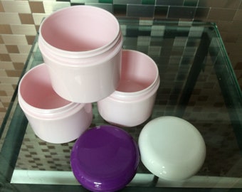 Pink 5.5 ounce Double Wall PET Jars