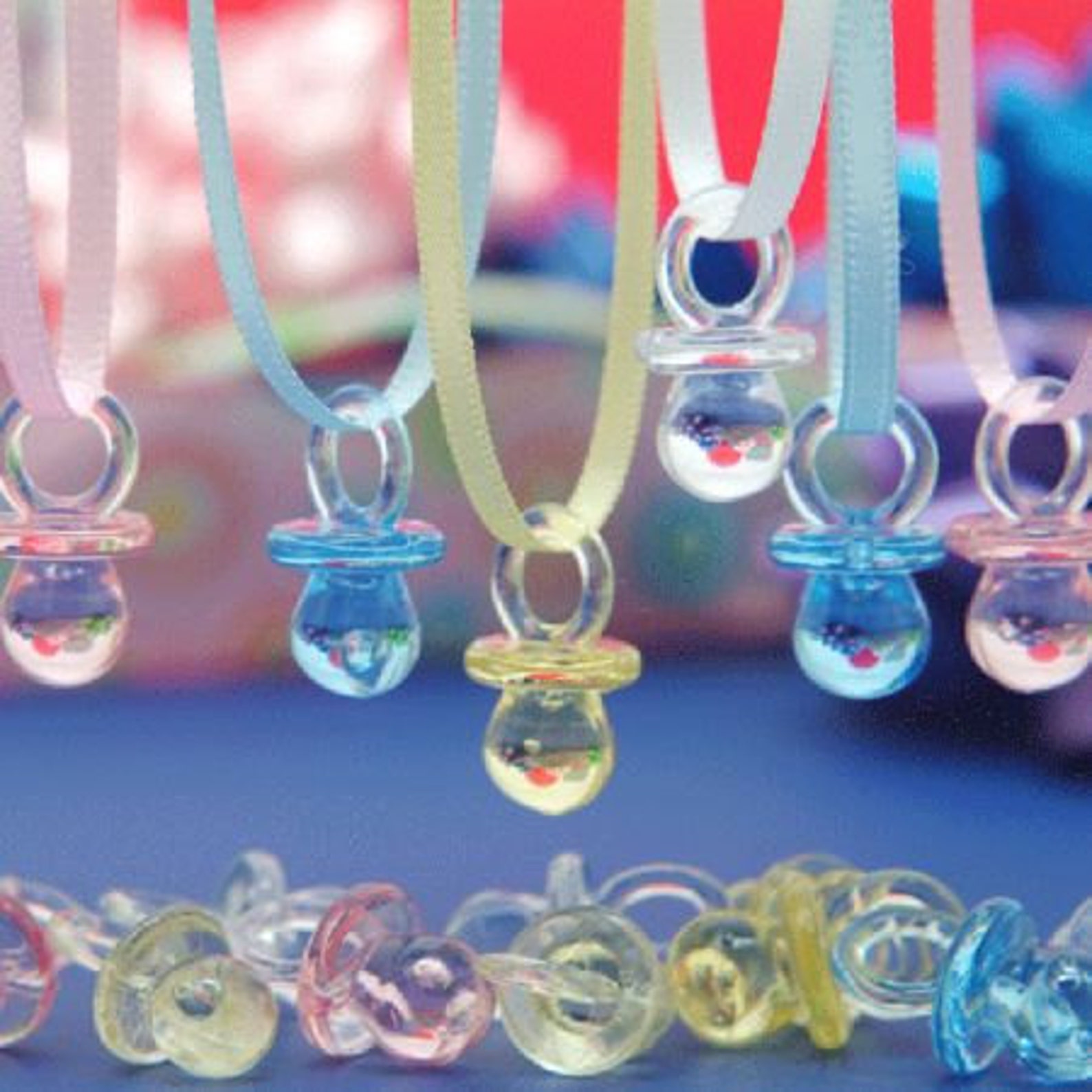 The Original Pacifier Necklace Baby Shower Game Set of 20 Etsy