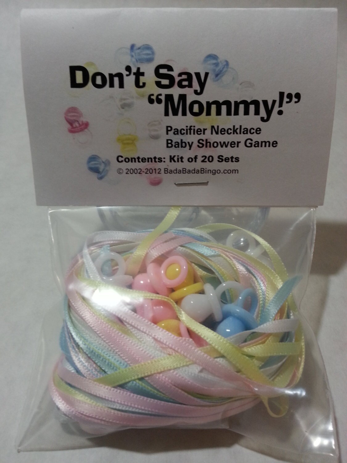 The Original Pacifier Necklace Baby Shower Game Set of 20 Etsy