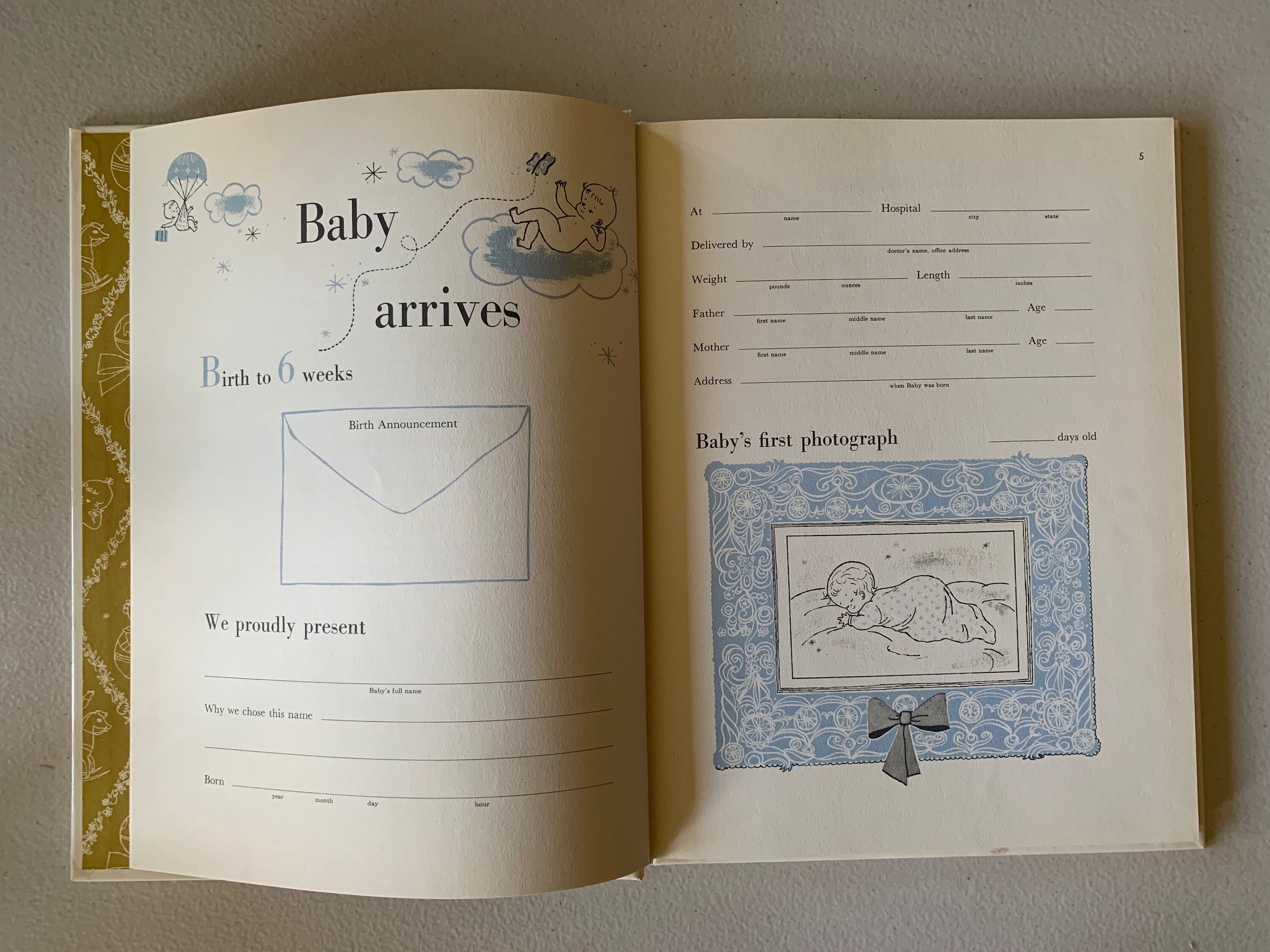 New Baby Book Gift Set For Vintage Lover Etsy