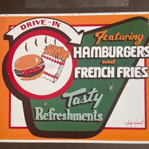 Vintage Metal Bar Signs Movie Theater 50s wall decor