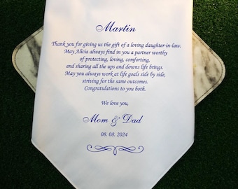 Wedding Wishes handkerchief for Our Son, Happy Memories, For Him, Men Handkerchief, 1221