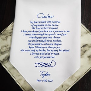 Brother handkerchief from Sister, You’re not only my brother, but my very best friend, Let’s get you married- MM1187