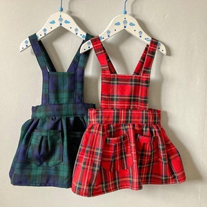 Girls Tartan Dress | Christmas Dress | Pinafore Style