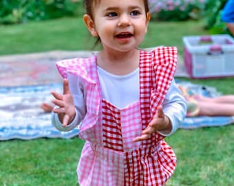 Toddler Gingham Romper