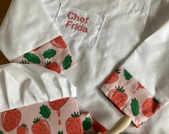 Children’s Chef Costume, Baby Chef Costume, Personalised Chef’s Outfit, Personalised Chef’s Jacket, Mini Chef Outfit