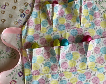 Personalized Easter Egg Catching Apron, Multi-Pocket Cotton