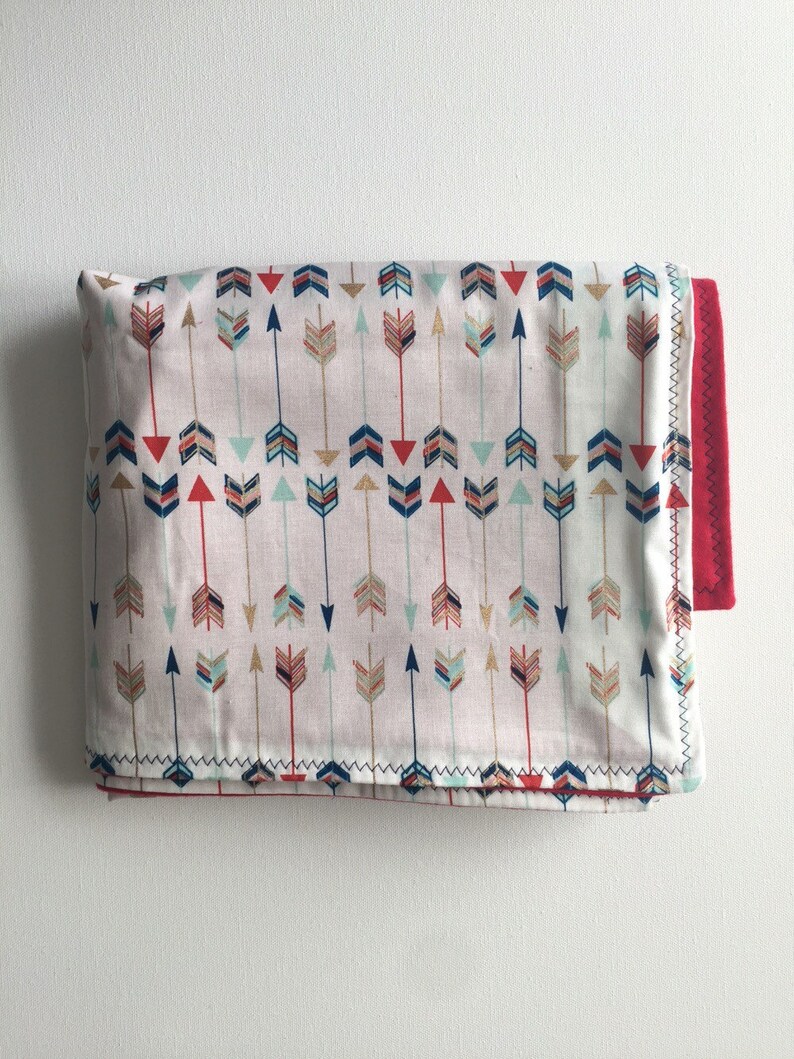 Modern arrow baby blanket Red baby Blanket gender neutral Baby Blanket Fast Ship blanket baby Shower gift Swaddle arrows modern baby blanket