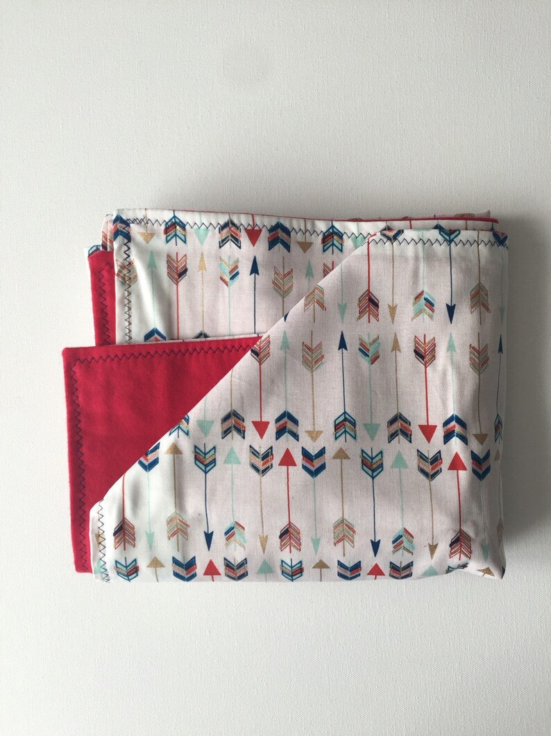Modern arrow baby blanket Red baby Blanket gender neutral Baby Blanket Fast Ship blanket baby Shower gift Swaddle arrows modern baby blanket