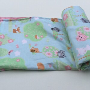 Clearance Forest Animal Baby Blanket Woodland Animals Flannel Blanket Baby girl Gift Woodland Animals Forrest Animal Nursery Forest Nursery image 5