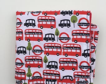 London Baby Blanket Set Baby Girl Blanket Baby Shower Gift Toddler Blanket London Baby Nursery British Baby Blanket Anglophile UK baby
