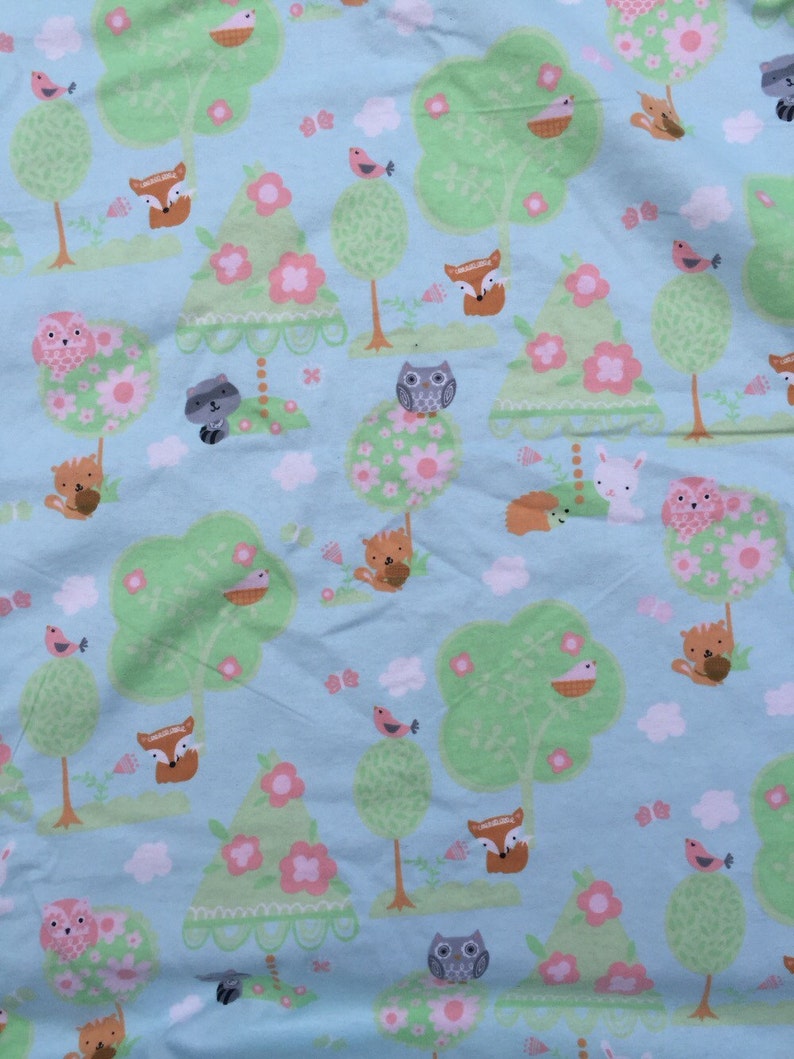 Clearance Forest Animal Baby Blanket Woodland Animals Flannel Blanket Baby girl Gift Woodland Animals Forrest Animal Nursery Forest Nursery image 3