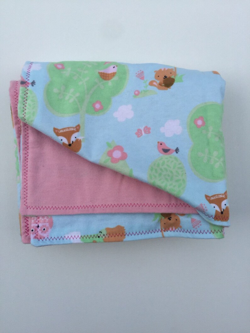 Clearance Forest Animal Baby Blanket Woodland Animals Flannel Blanket Baby girl Gift Woodland Animals Forrest Animal Nursery Forest Nursery image 2