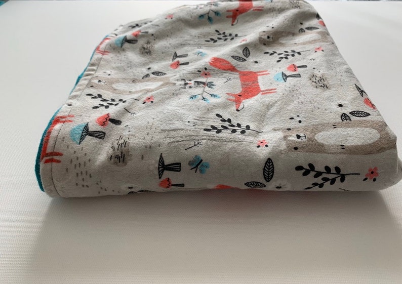 Animal Baby Blanket Woodland Animals Flannel Blanket Receiving Blanket Baby Boy Gift Woodland Animals Forest Animal fox nursery bear nursery image 7