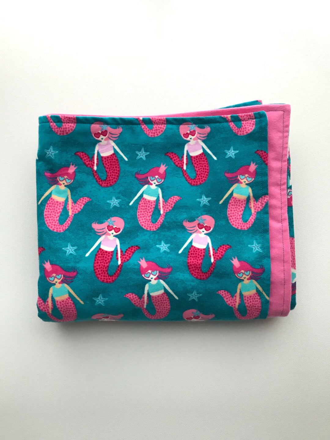 Fucsia Mermaid Baby Blanket Baby Shower Gift Mermaid Blanket Etsy