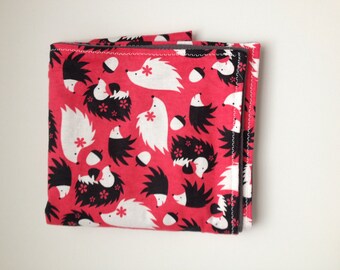 Woodland baby Blanket baby girl  blanket Woodland Nursery porcupine Baby Blanket porcupine Baby Girl forest Nursery porcupine baby bedding