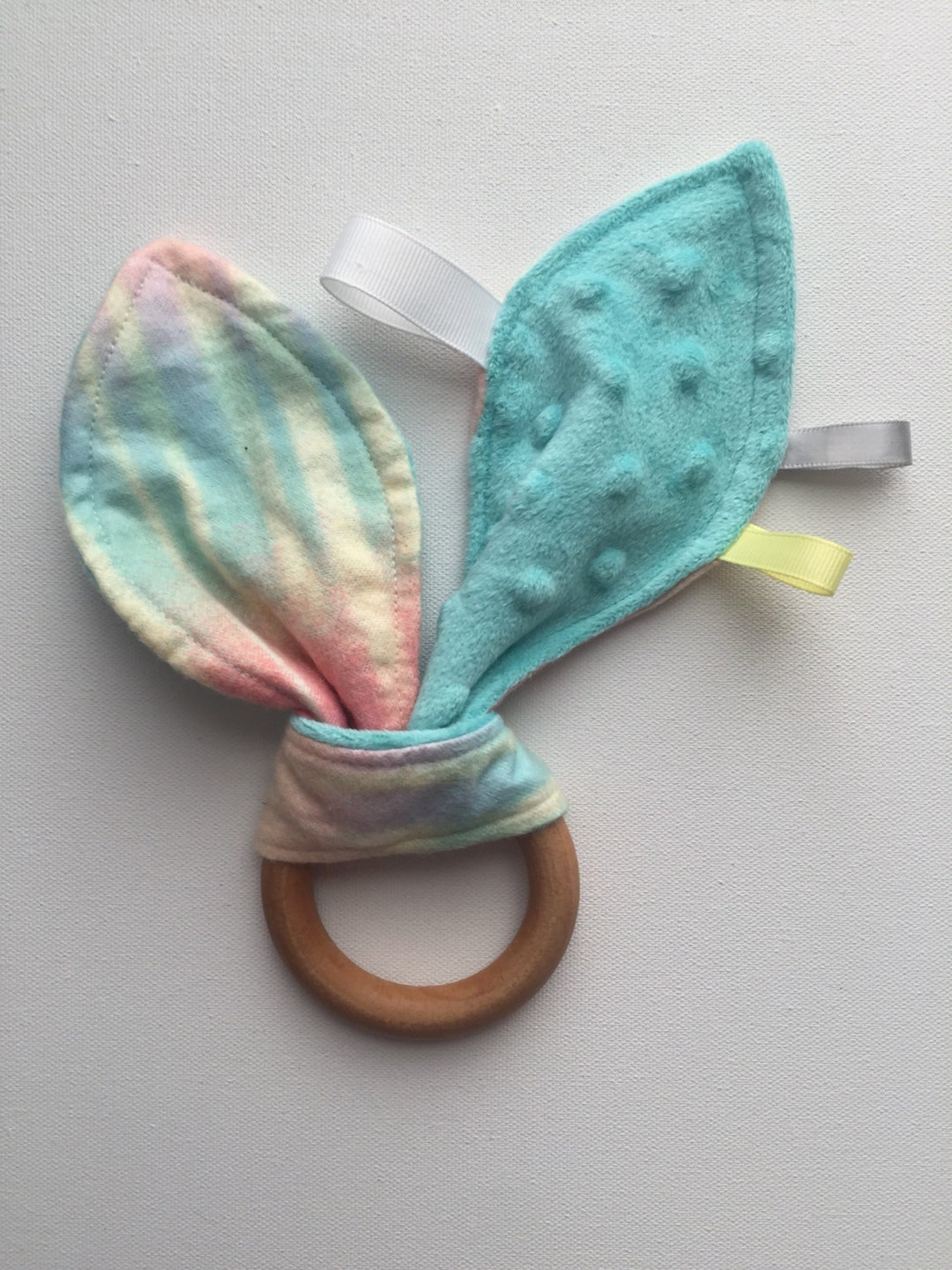 Wooden Organic Teether Gender Neutral Teether Bunny Ear Teether Baby ...