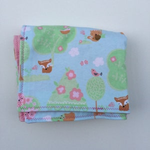 Clearance Forest Animal Baby Blanket Woodland Animals Flannel Blanket Baby girl Gift Woodland Animals Forrest Animal Nursery Forest Nursery image 1