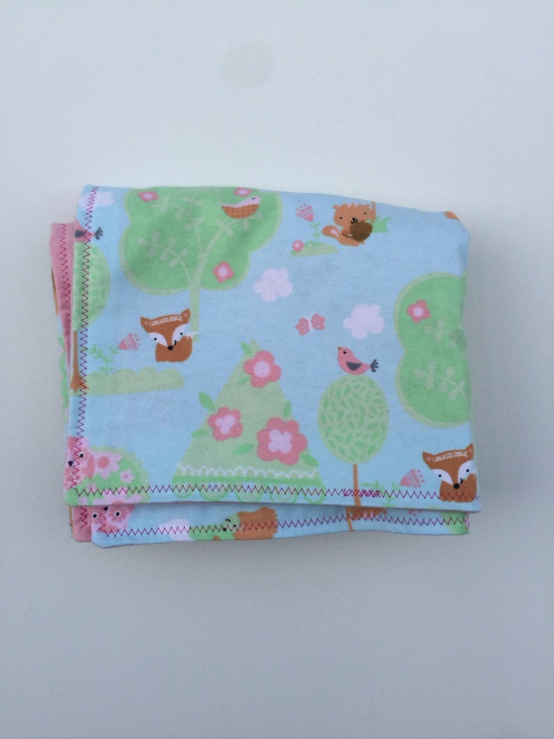 Clearance Forest Animal Baby Blanket Woodland Animals Flannel Blanket Baby girl Gift Woodland Animals Forrest Animal Nursery Forest Nursery image 1